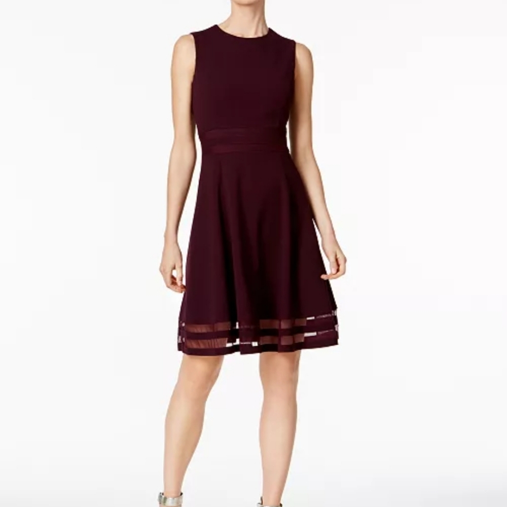 Calvin Klein Aubergine Dress Size 4 NWOT